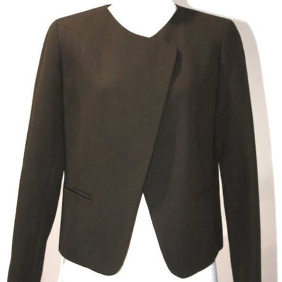 VINCE Brown Wool Wrap Blazer Size6
